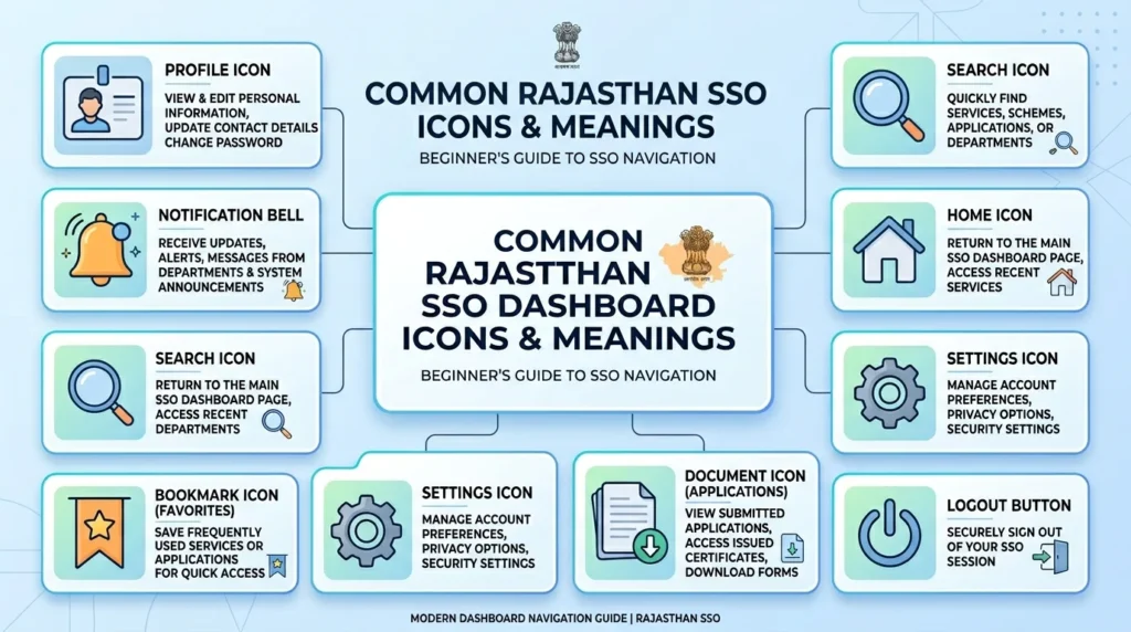 Rajasthan SSO Dashboard Icons & Symbols
